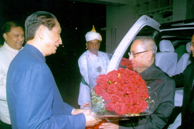 Governor receives Hon’ble President  Shri Pranab Mukherjee